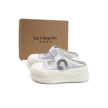 La Chapelle Abrasion Resistant Closed Toe Slippers Women's Blue