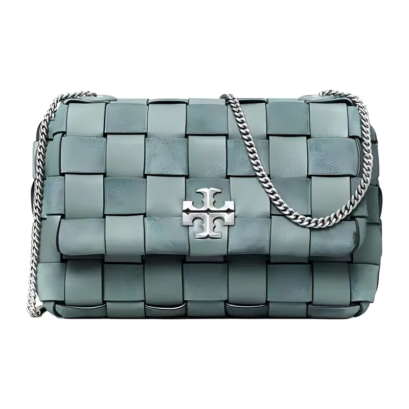TORY BURCH Kira Leather Handbag, Shoulder Bag, Crossbody Bag Mini Women's Polar Green-0