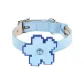 [Sky Blue]Pixel Floral+Sky Blue Collar