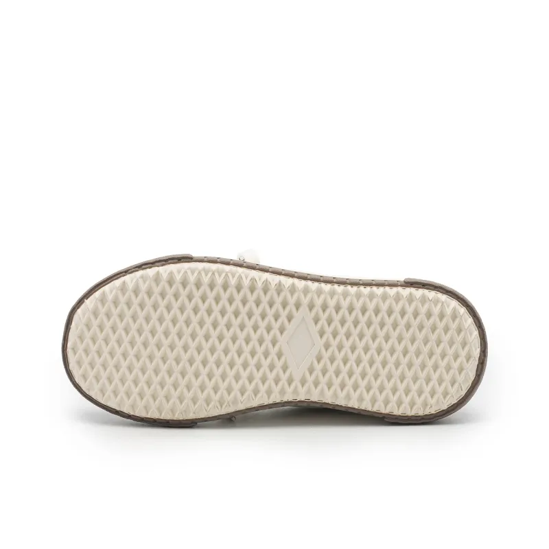 DEERWAY Abrasion Resistant Lightweight Slip Resistant Low Top Casual Shoes Women's Beige Blue-5