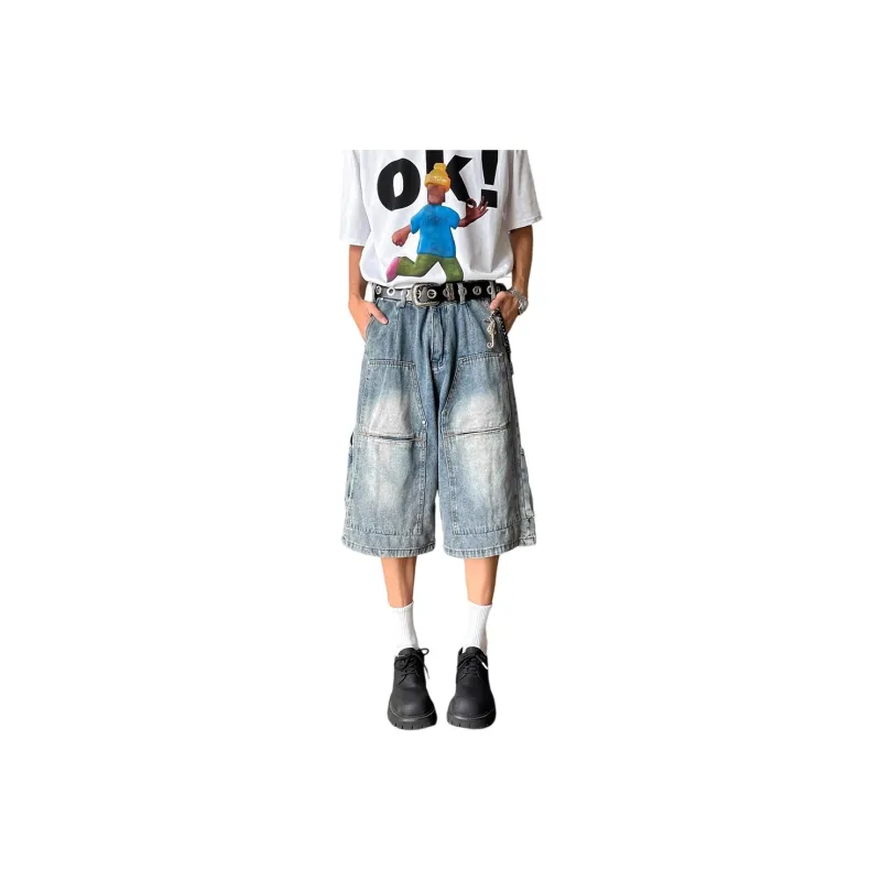 Weles Denim Shorts Unisex Blue-0