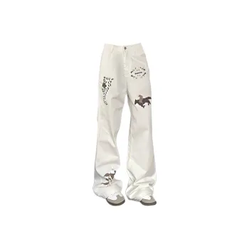 RASHOMONG Jeans Unisex White