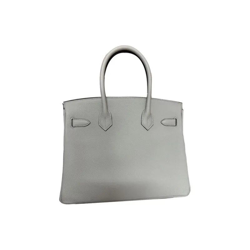 HERMES Birkin Togo Calfskin Handbag Women's Light Blue-1
