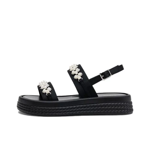 BASTO One Strap Sandals 4CM Women's Black