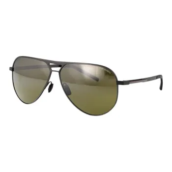 JULIUS Metal Aviator Sunglasses Women's Black