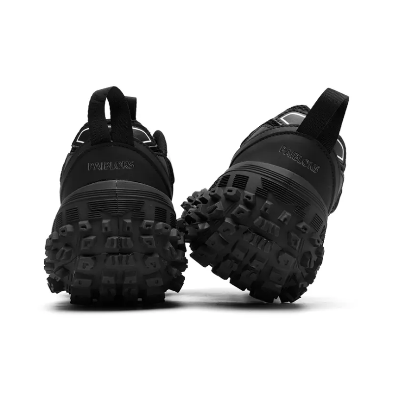 PAIBLOKS Cushioning Height Increasing Abrasion Resistant Lightweight Slip Resistant Low Top Chunky Sneakers Unisex-2