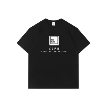 XDFM American Esc Not Exit Code Prank T Shirt Loose Fit Unisex