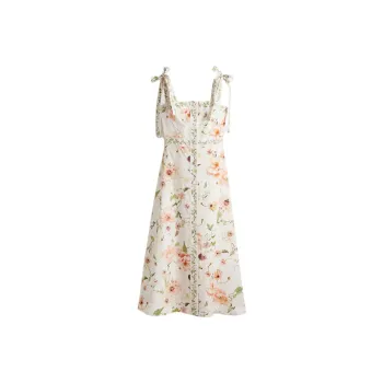 H&M Slip Dresses Women's White/Pink