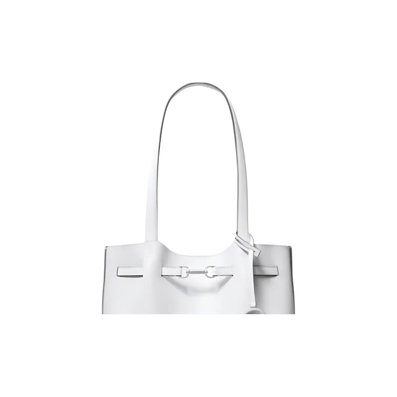 MICHAEL KORS Split Cow Leather Tote Bag, Shopping Bag, Shoulder Bag Large Size Women's White-2