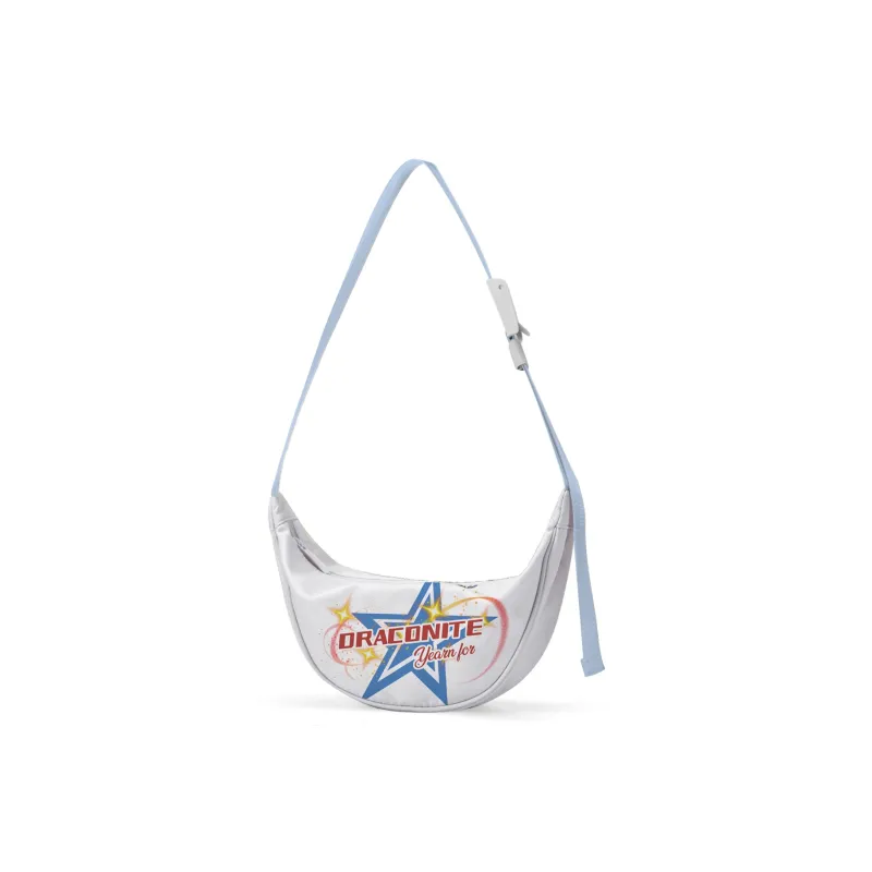 Spare No Pains. Polyester Shoulder Bag, Crossbody Bag, Fanny Pack, Sling Bag Unisex White/Yellow-16