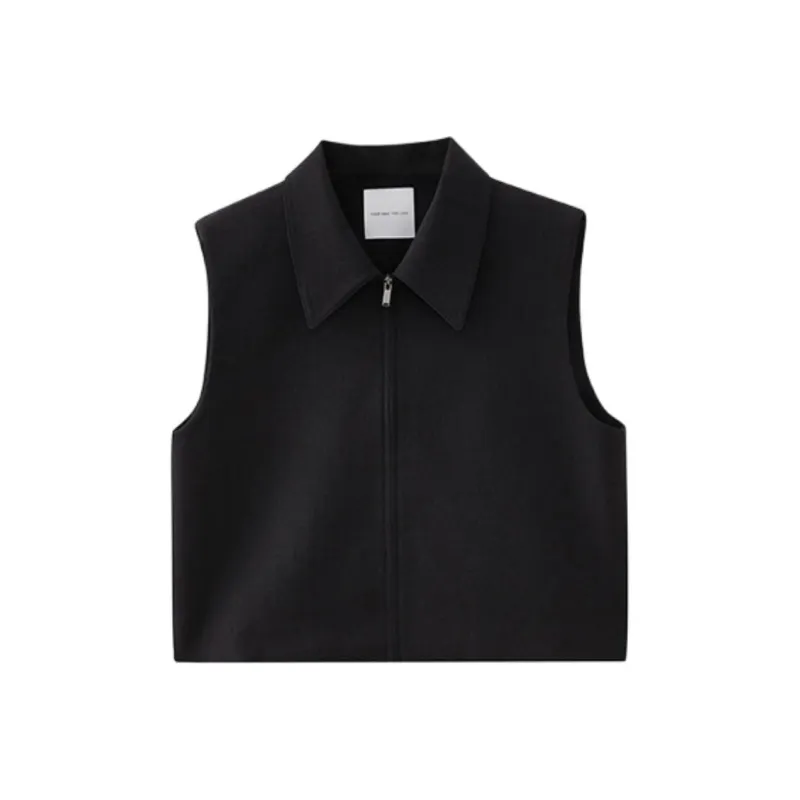 SHUIYUNJIAN Vests Women's Black Gray-0