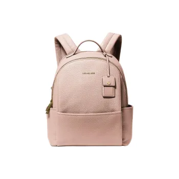 MICHAEL KORS Litchi Grain Leather Backpack Medium Size Women's Pink