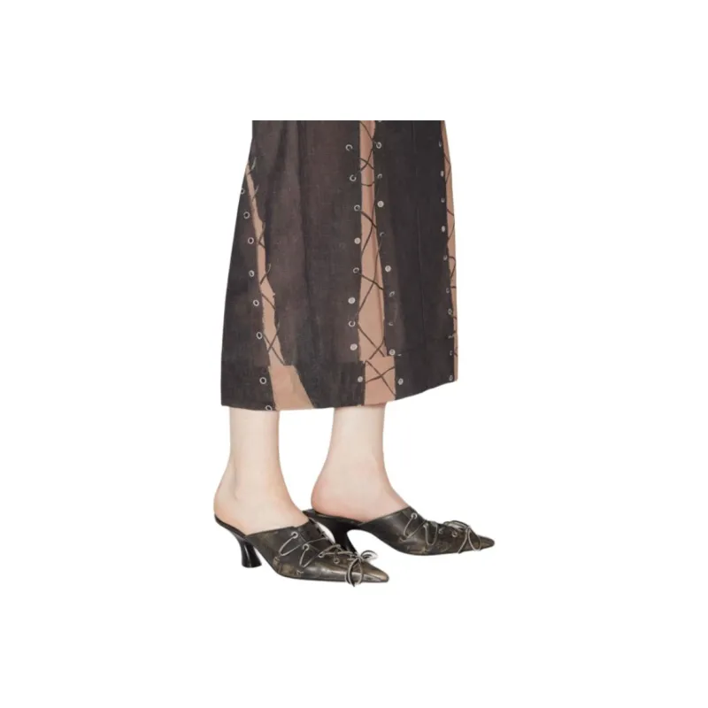 Acne Studios Casual Long Skirts Women's Brown-3