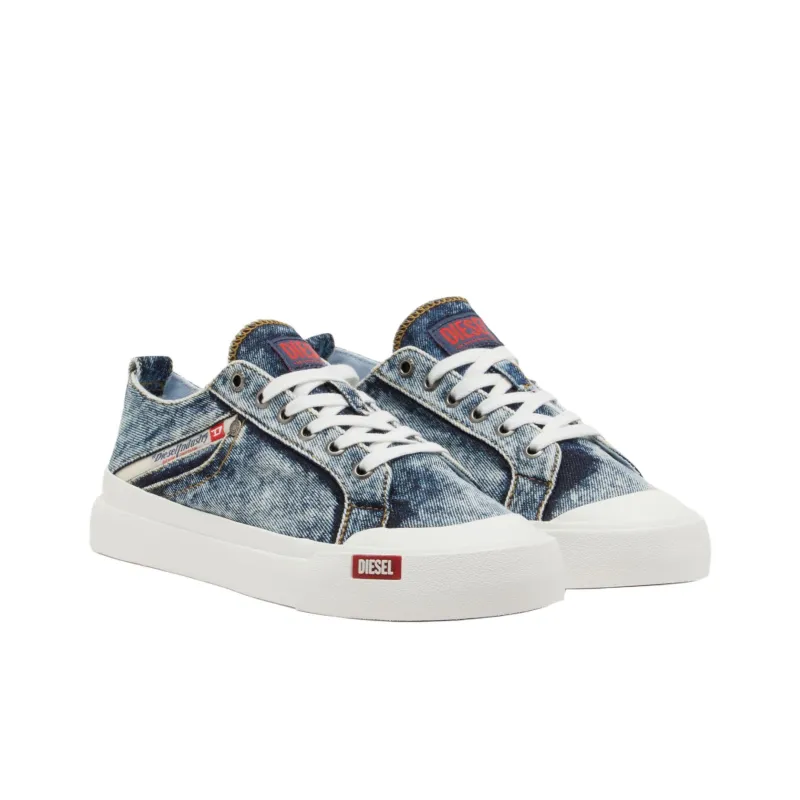 DIESEL S Athos Low Top Canvas Shoes Women's Blue-2