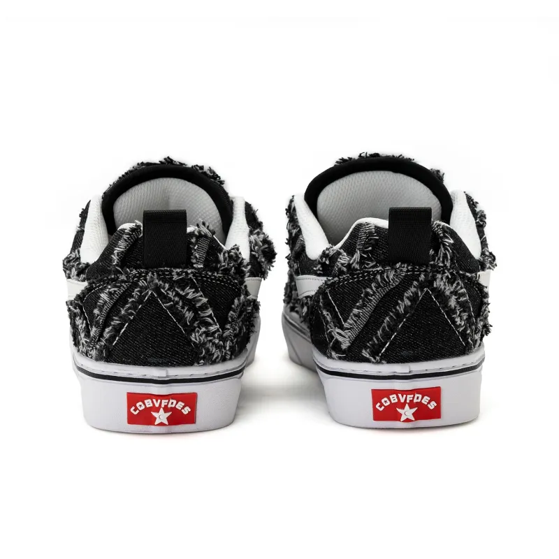 PES PANDA Lightning Storm Anti Slip And Wear Resistant Height Increasing Low Top Skateboard Shoes Unisex-25