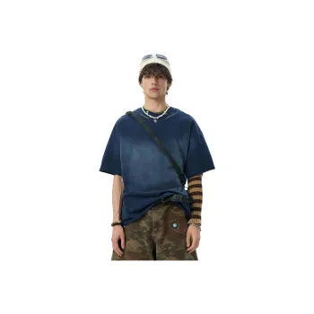 JHYQ T Shirts Unisex Dyed Navy Blue