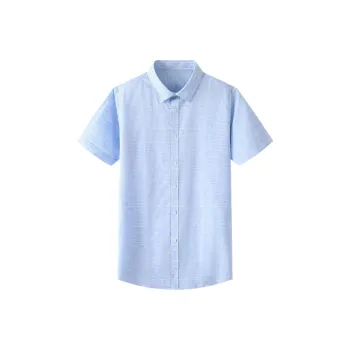 ARTSDON Shirts Men Light Blue Stripes