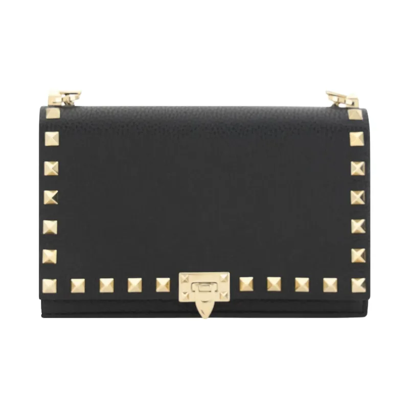 Valentino GARAVANI Calfskin Shoulder Bag Women's Black-0