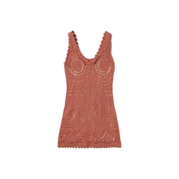 TWINSET MILANO SS25 Sleeveless Dress Women's Amber Brown