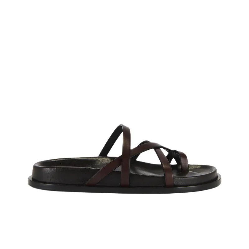 SAINT LAURENT Quiet Flip Flops Women's Brown-1