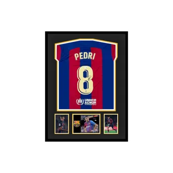 Three For Barcelona Team Jersey Exquisite Mounting, Outer Frame Approx. 65x85cm
