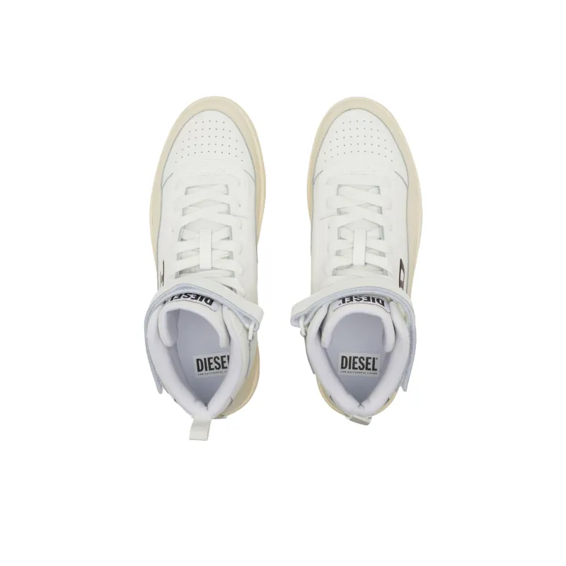 DIESEL S Tracker D Mid Top Skateboard Shoes Men's White-5