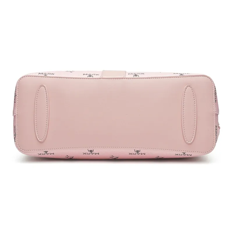 FAIRWHALE PVC Shoulder Bag, Crossbody Bag Women's Pink/Black-5