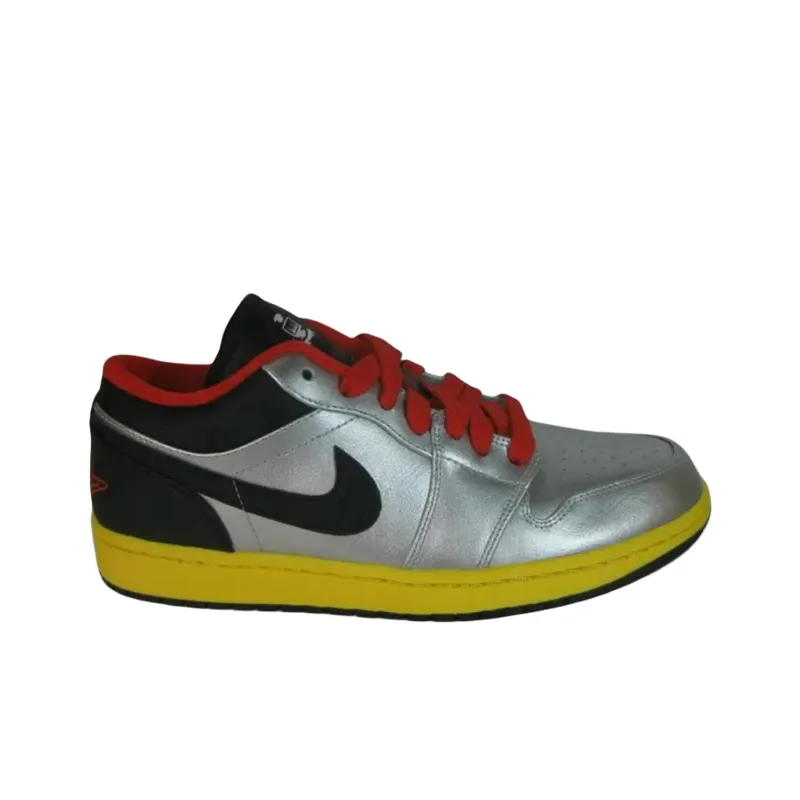 Jordan 1 Low Silver Black Yellow-1