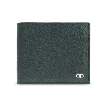FERRAGAMO Leather Wallet Men's Green