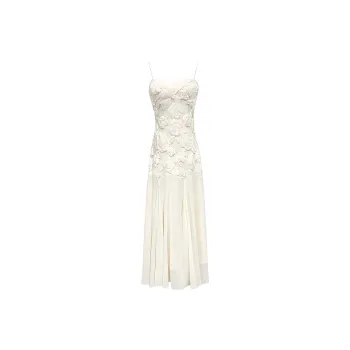 GUOZHEN Slip Dresses Women's Apricot