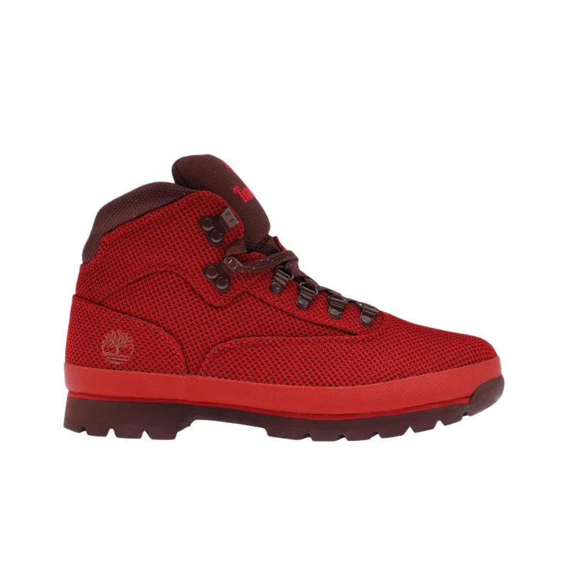 Timberland Euro Hiker Mid Top Hiking Shoes Men's Red-1