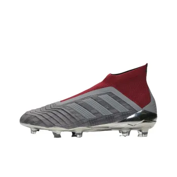 Paul Pogba x Adidas Predator 18+ FG Rubber Long Studs Anti Slip Wear Resistant Soccer Shoes Men's Iron Gray