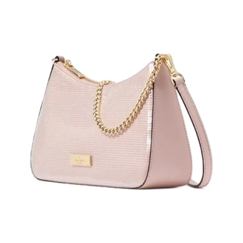 Kate Spade Fabric With Cow Leather Handbag Trumpets Women's Smoke Pink-1