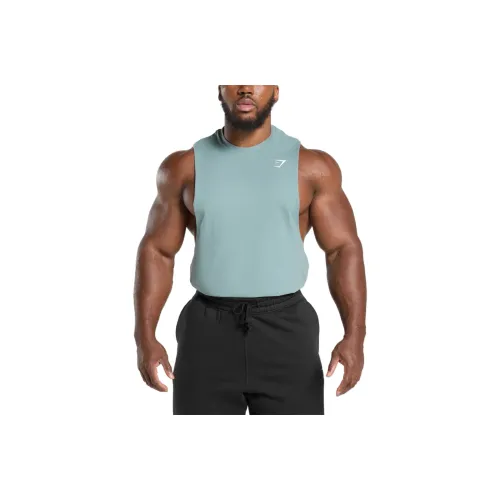 GYMSHARK Tank Tops Men Blue