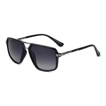 PRETTYALLUSION Metal Irregular Shape Sunglasses Men's