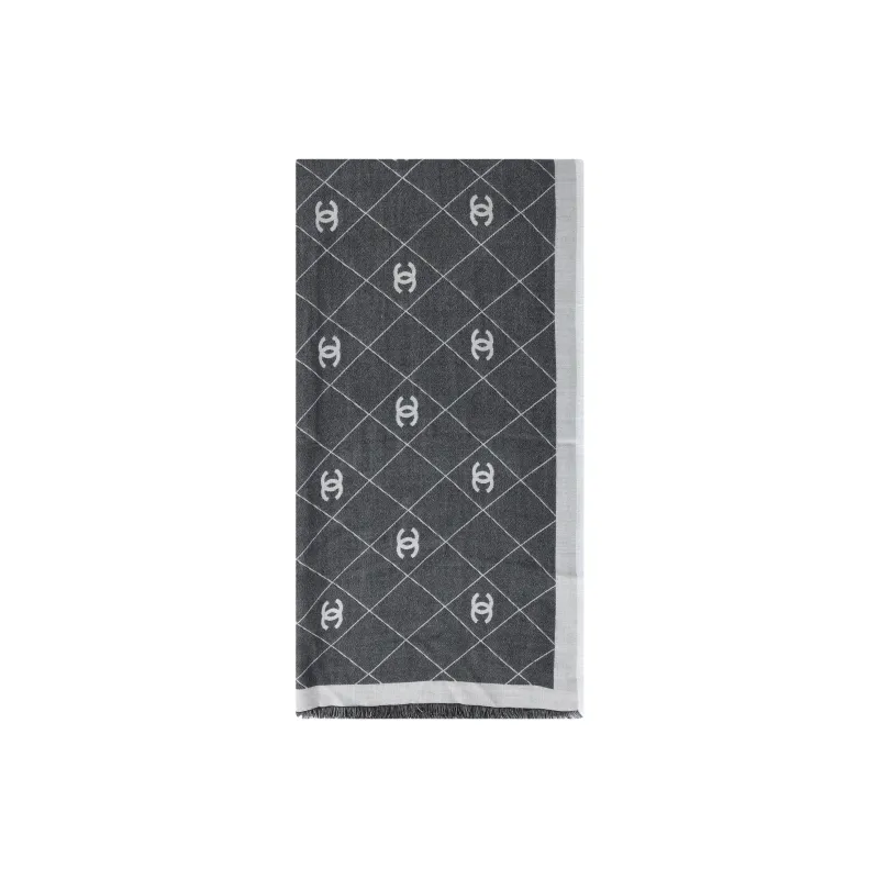 CHANEL - Knit Scarves Unisex Gray-0