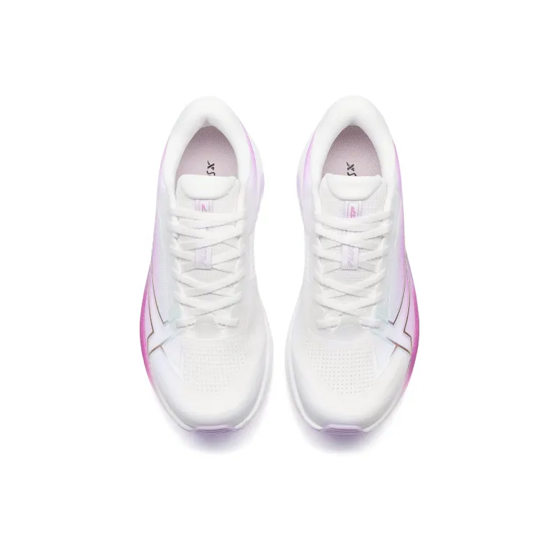 XTEP 2000km PLUS Running Shoes Women's Low Top Classic White/Peony Purple/Dazzling Fuchsia-3
