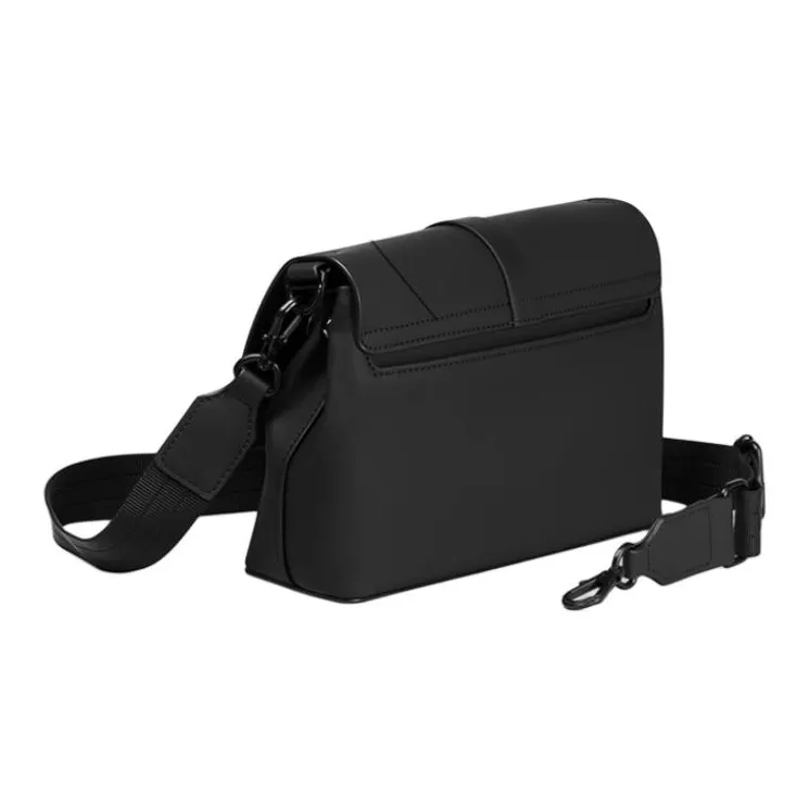 Gaston Luga × NIKON Collaboration PU Messenger Bag, Shoulder Bag, Crossbody Bag Medium Size Unisex Black-2
