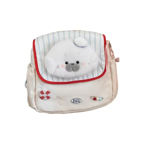 Cool Fun Nylon Backpack Medium Size Women's Multicolor