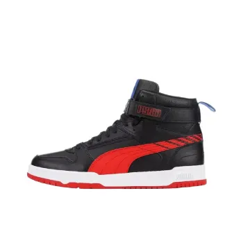 PUMA RBD Game Anti Slip Wear Resistant High Top Tennis Shoes Men's Black Red