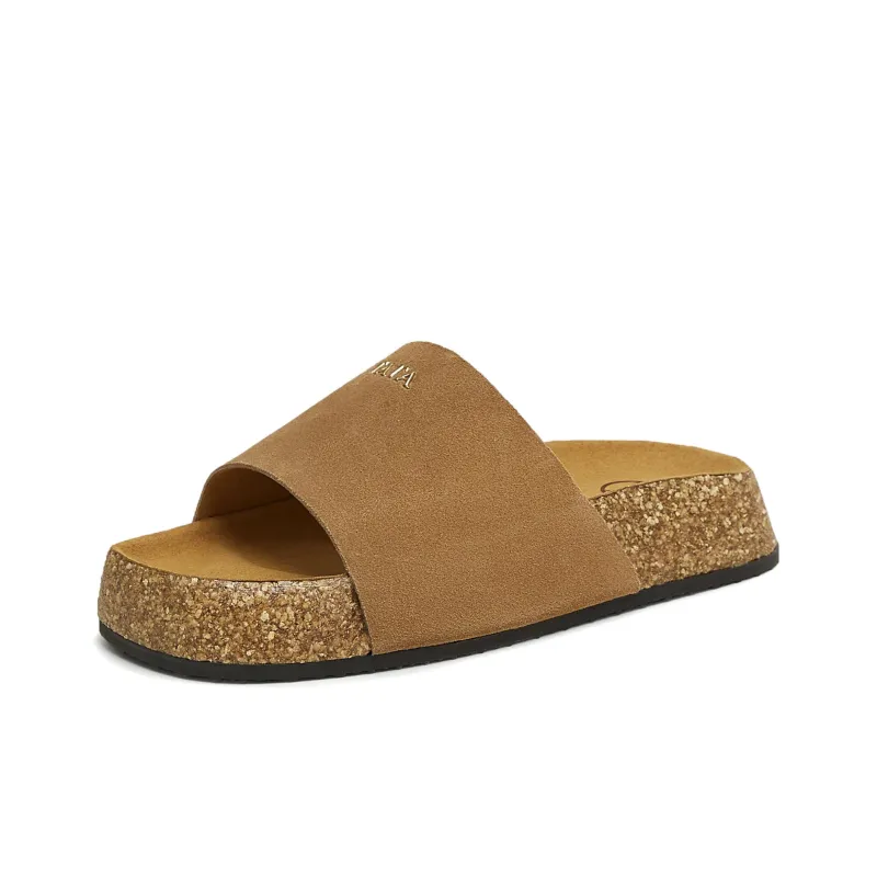 TATA Leather Patchwork Slide Slippers Women's-5