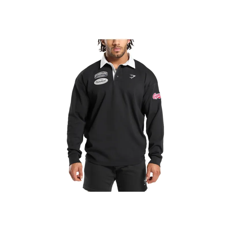 GYMSHARK Polo Shirt Men's Black-0
