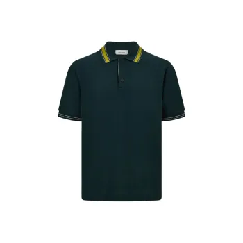 Ferragamo Striped collar Polo Shirt