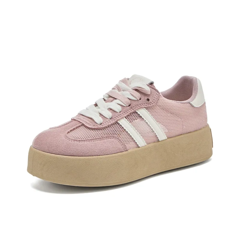 La Chapelle Anti Slip Wear Resistant Skateboard Shoes Women's Pink-0