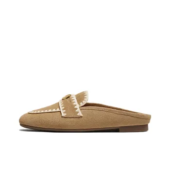 TATA Leather Patchwork Quiet Closed Toe Slippers Women's