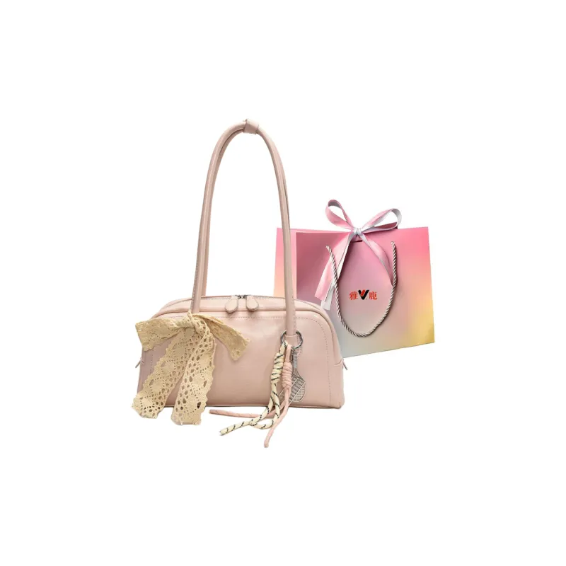 Yalu PU Shoulder Bag Regular Women's Pink/White/Silver/Black/Blue-36