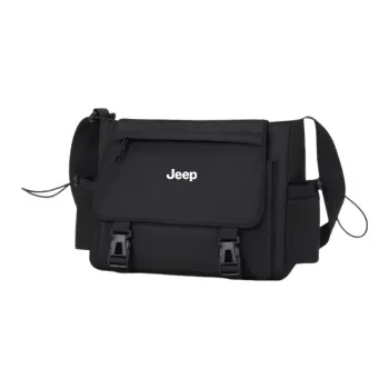 Jeep Fabric Crossbody Bag Regular Unisex Black