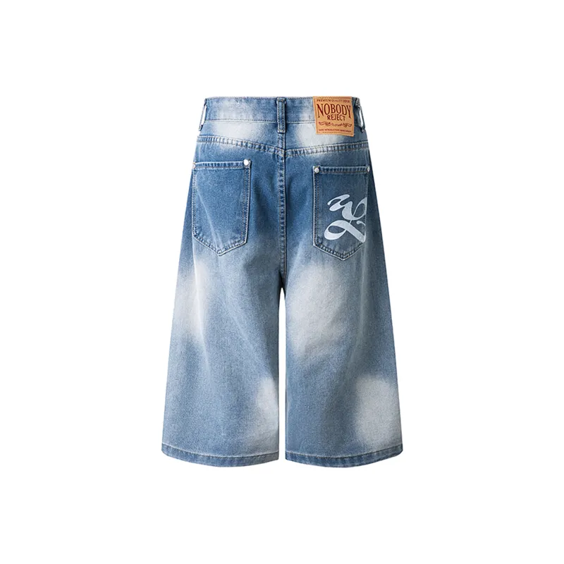 FA2LO Denim Shorts Unisex Blue-1