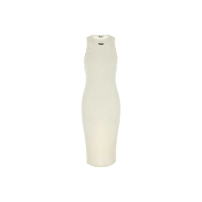 Alexander McQueen Ribbed Sleeveless Midi Dress-0