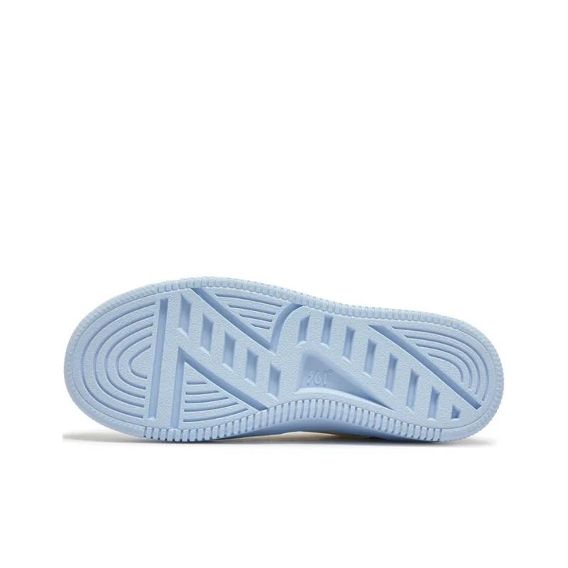 361° Air Force One Anti Slip Wear Resistant Low Top Skateboard Shoes Women's Feather White Glacier Blue-4